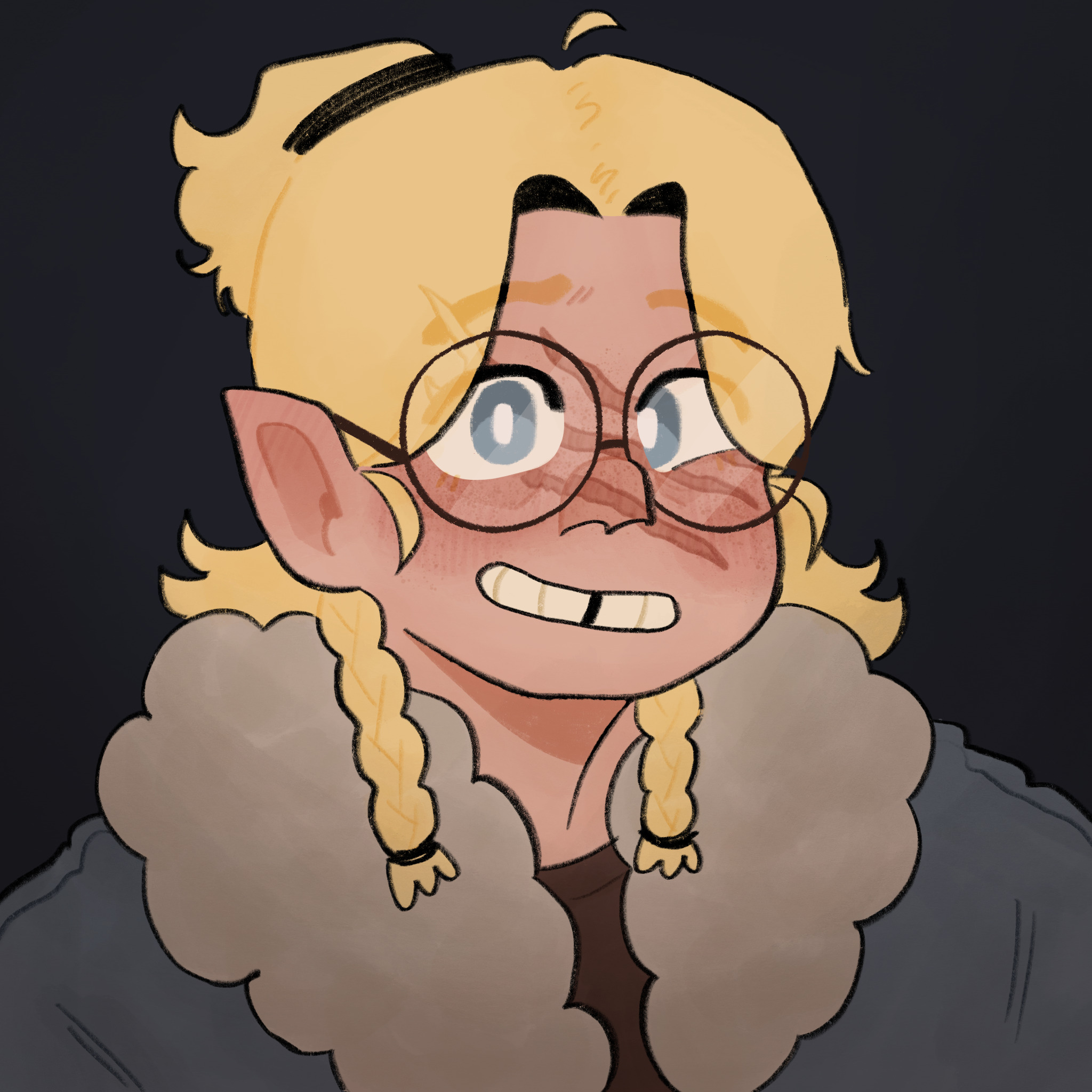 A digital drawing of Adaine O'Shaughnessey from Dimension 20: Fantasy High
